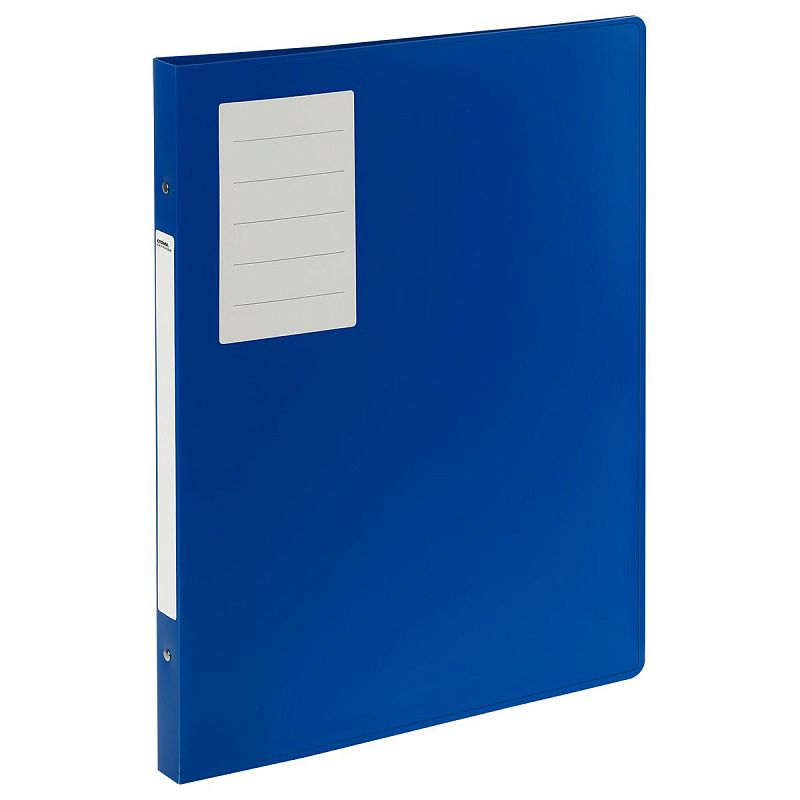 Папка на 4 кольцах СТАММ А3, 27мм, 800мкм, вертикальная, пластик, синяя