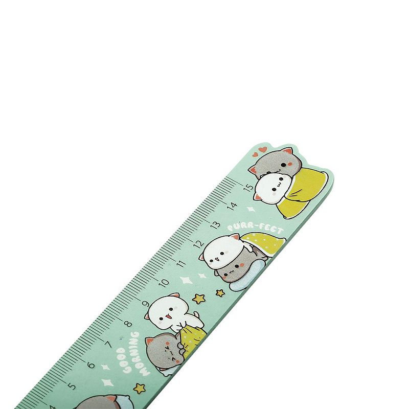 Линейка 15см MESHU "Сute Kittens", деревянная,  ассорти, европодвес 