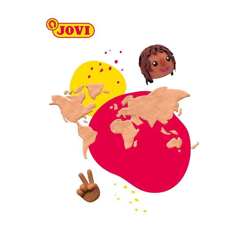 Пластилин JOVI "Multicultural", 06 цветов, 300г, растительный, картон