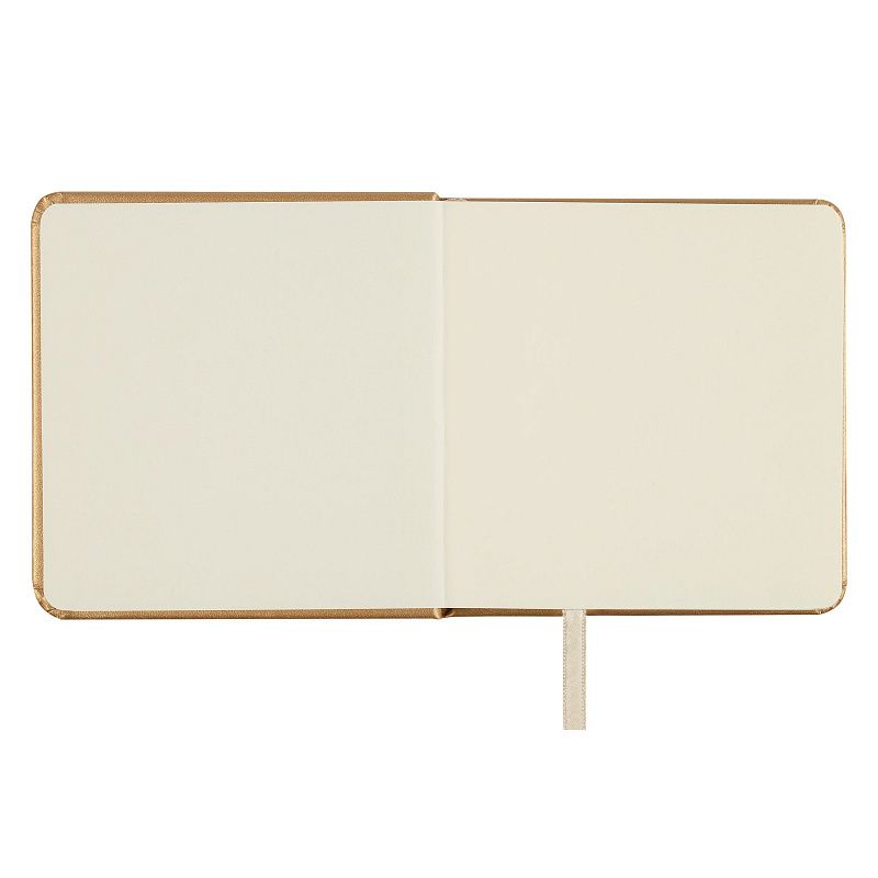 Скетчбук 80л., 120*120 Гамма "Студия", золото, твердая обложка, на резинке, слоновая кость, 140г/м2