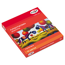 УЦЕНКА - Пластилин Гамма "Мультики", 10 цветов, 200г, со стеком, картон. упаковка
