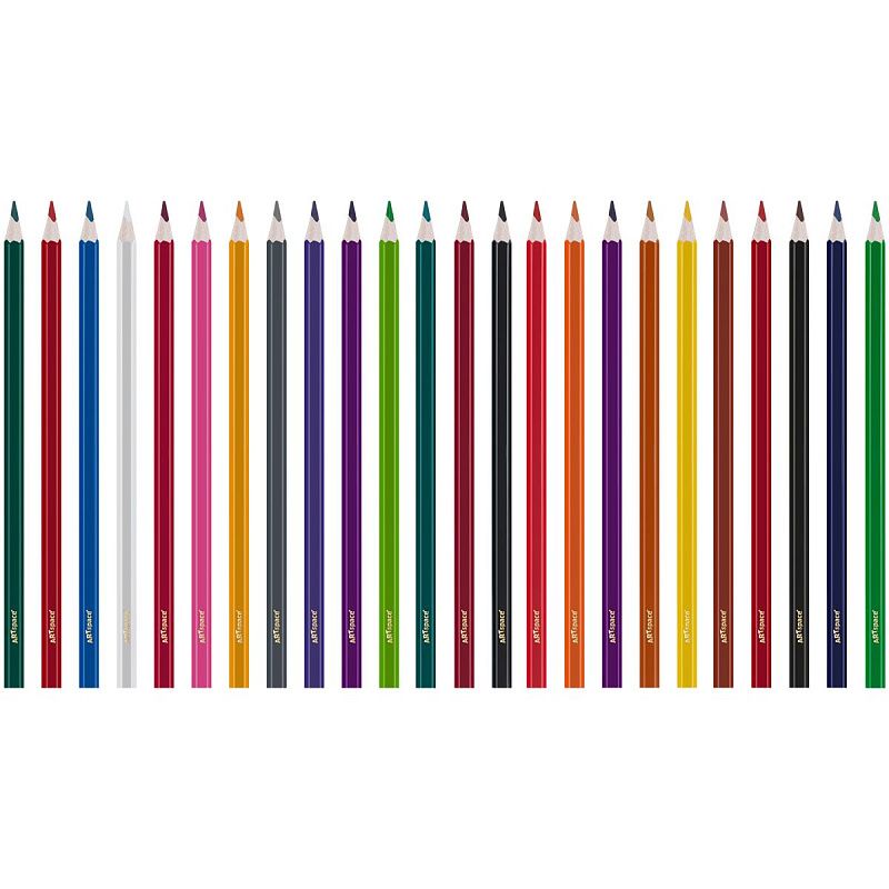 Карандаши цветные пластиковые ArtSpace "Отважная команда", 24цв., заточен., картон, европодвес