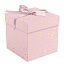 Коробка складная подарочная MESHU "Pink terrazzo", (15*15*15см), с лентой, отд фольгой