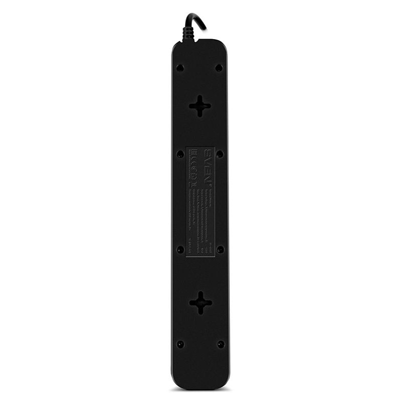 Сетевой фильтр Sven SF-05LU 5 розеток, ,2*USB 2.4А, 5м, черный