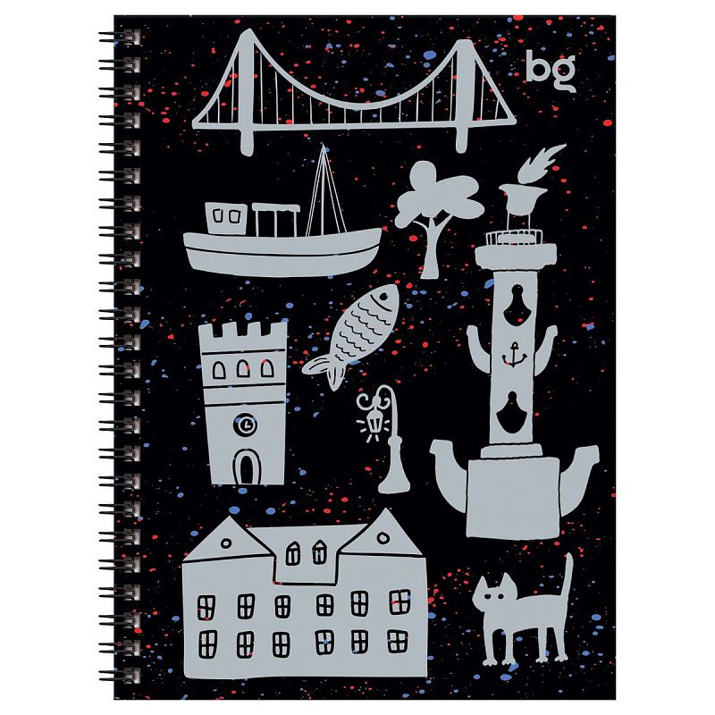 Записная книжка А6 96л., на гребне BG "Экспонат", глянцевая ламинация, твердая обложка