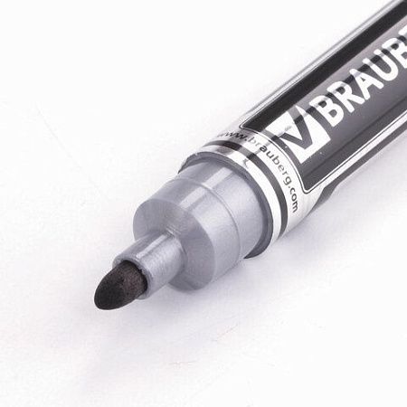 Маркер перманентный BRAUBERG "Neo", ЧЕРНЫЙ, круглый наконечник 5 мм, с клипом, 150480 