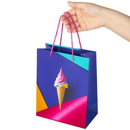 Пакет подарочный 17,8x9,8x22,9 см ЗОЛОТАЯ СКАЗКА "Sweets", тиснение фольгой, 608250