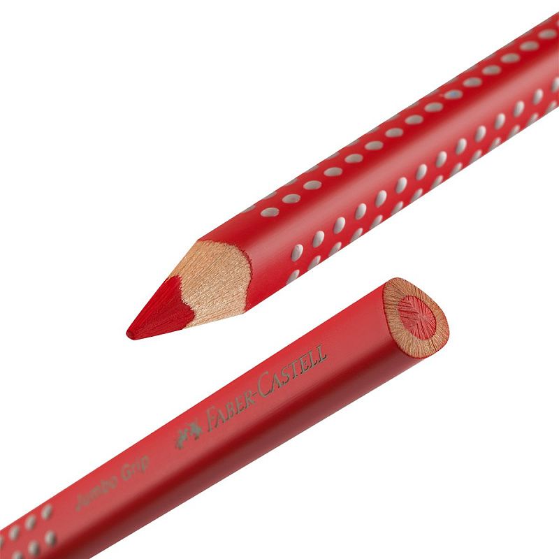 Карандаши цветные Faber-Castell "Jumbo Grip", 12цв., трехгран., утолщен., заточен., картон, европодв