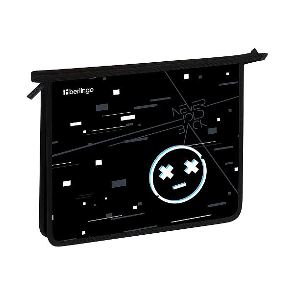 Папка для тетрадей 1 отделение, А5 Berlingo "Smile", 240*205*40мм, пластик, на молнии