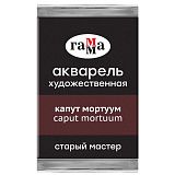 Акварель художественная Гамма "Старый мастер", капут мортуум, 2,6мл, кювета