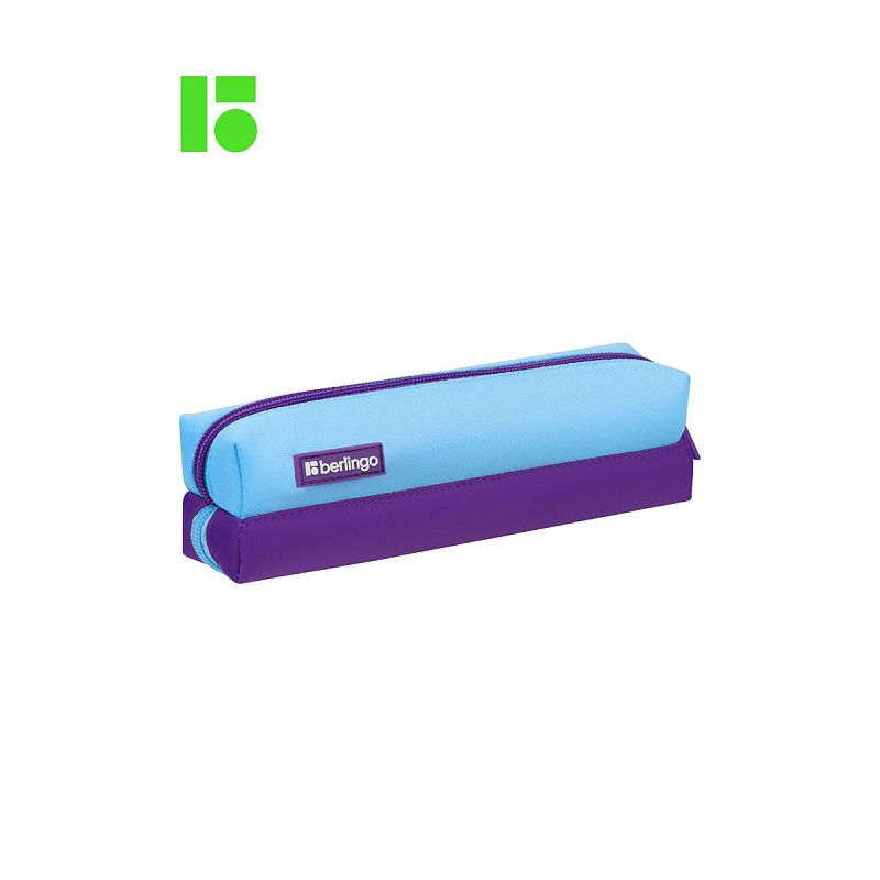 Пенал-косметичка 2 отделения, 205*50*55 Berlingo "Envy", голубой 