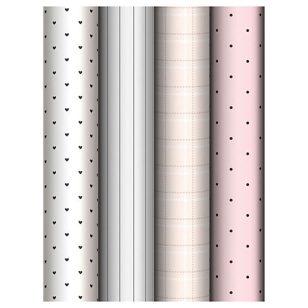 Упаковочная бумага глянц. 70*100см, MESHU "Сharm", 80г/м2, ассорти 4 дизайна