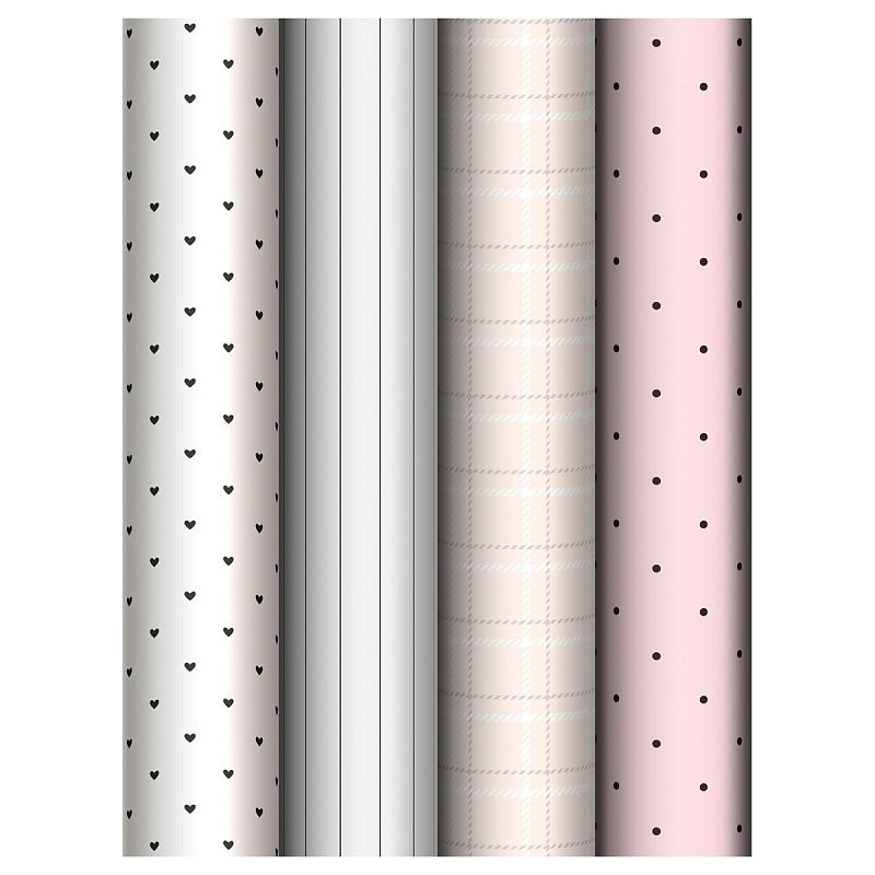 Упаковочная бумага глянц. 70*100см, MESHU "Сharm", 80г/м2, ассорти 4 дизайна