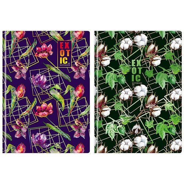 Бизнес-блокнот А5, 64л., евроформат, BG "Exotic", глянцевая ламинация, тиснение голографической фольгой, скругленные уголки