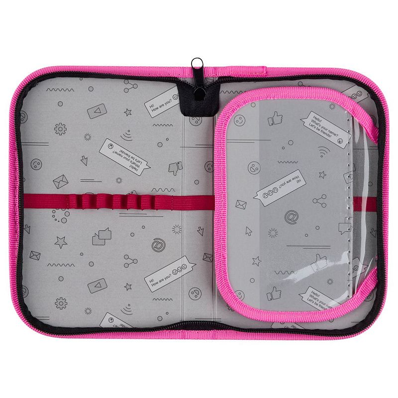 Пенал 1 отделение, 200*130 ArtSpace "Anime Girl", доп. секция, ткань 