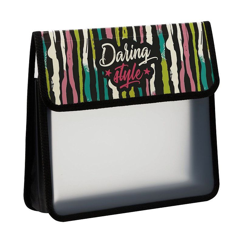 Папка для тетрадей 2 отделения, ArtSpace "Striped style", А5, пластик, на липучке