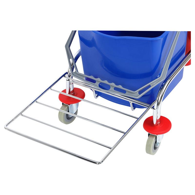 УЦЕНКА - Тележка уборочная OfficeClean Professional 2 секции, 15л, отжим, корзина, держ. д/мусор. мешка (осн 375549)