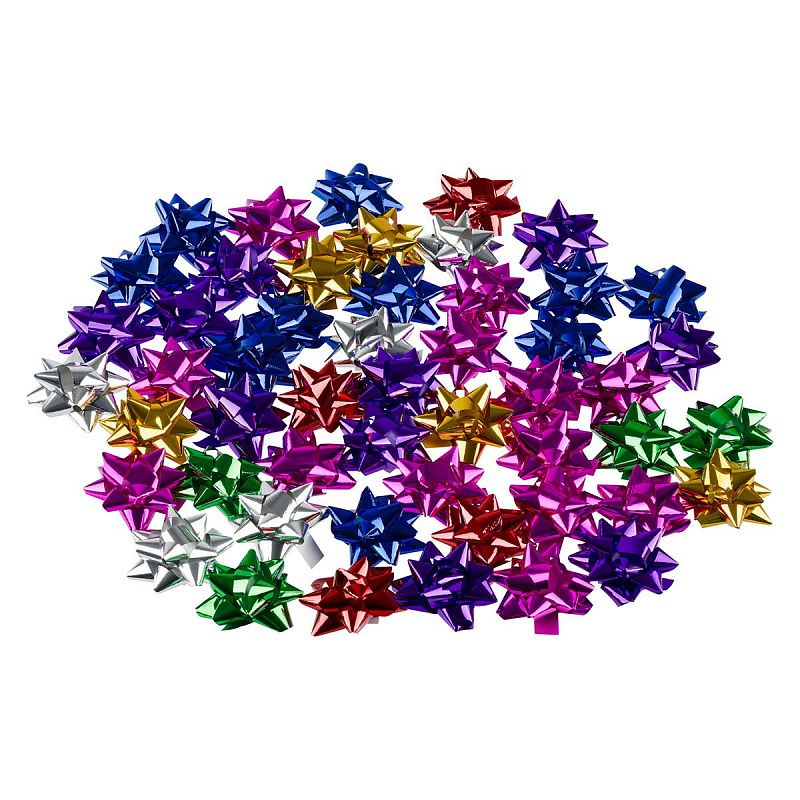 Набор бантов декоративных, MESHU, 50шт, 4,3см, звезда, ассорти