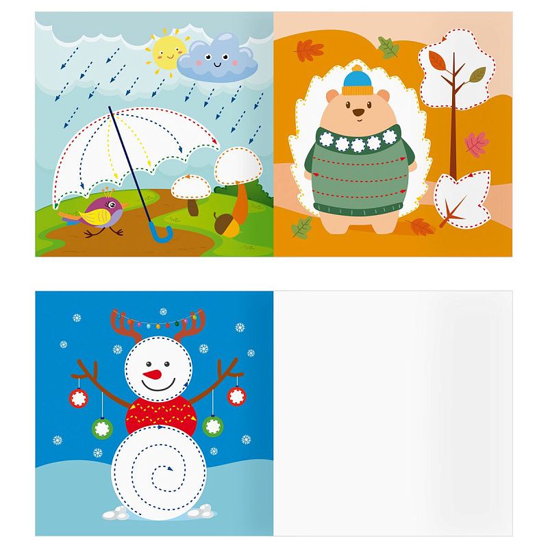 Раскраска пальчиковая с цв. фоном 190*190, 8 стр., ТРИ СОВЫ "Рисуем пальчиками. Выпуск №1"