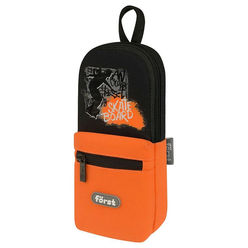 УЦЕНКА - Пенал мягкий 1 отделение, 1 карман, 210*90*40 Först "Skateboard", текстиль (осн 366554)