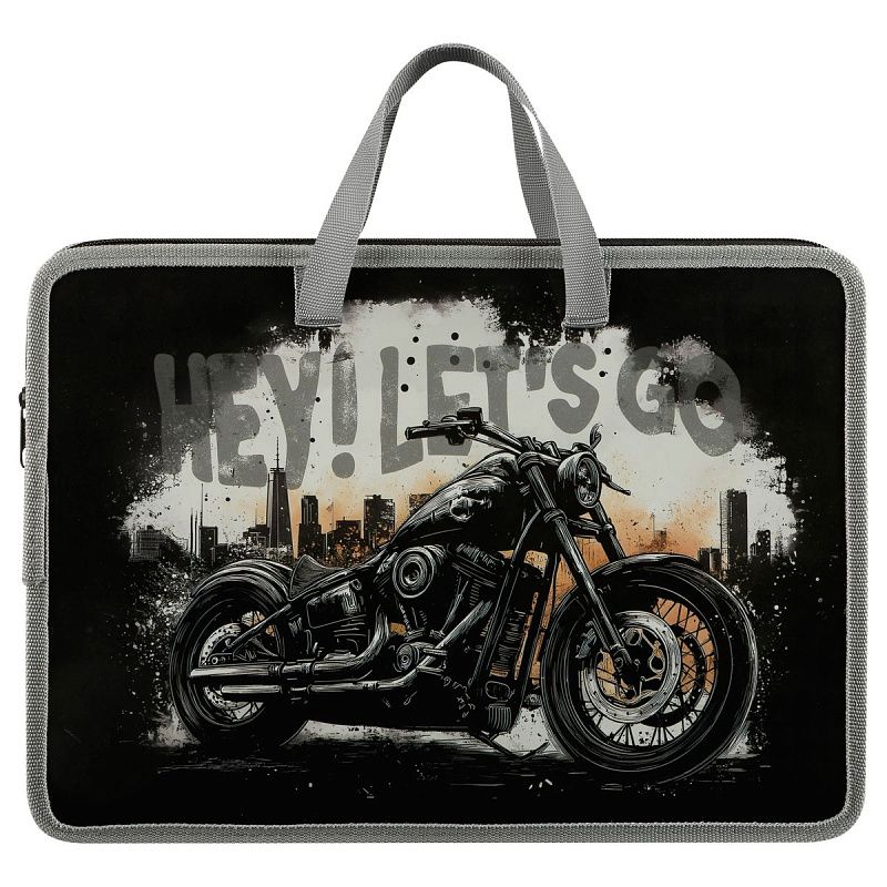 Папка с ручками А4 ArtSpace "Cruiser", пластик, на молнии, 45мм 