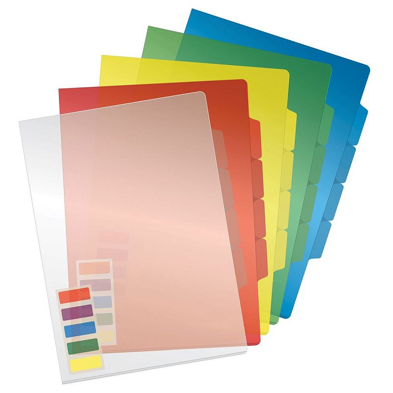 Папка-уголок СТАММ А4, 150мкм, 3 отделения, ассорти