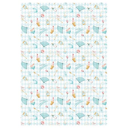 Упаковочная бумага глянц. 70*100см, MESHU "Tenderness", 80 г/м2, ассорти, 5 дизайнов