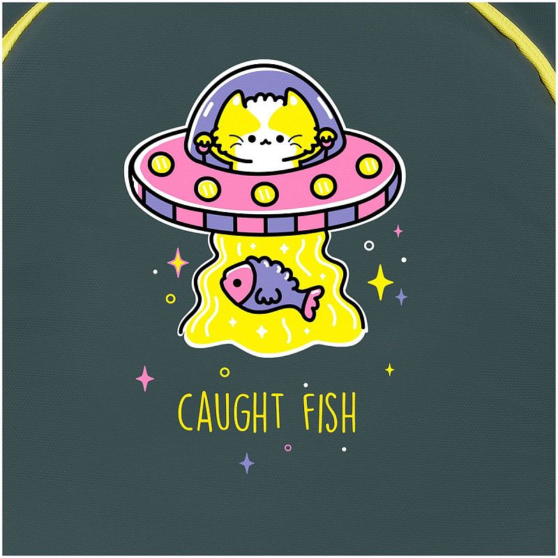 Рюкзак ArtSpace Classic "Caught Fish", 45*30*16см, 2 отделения, 2 кармана, PU покрытие, уплотн. спинка 