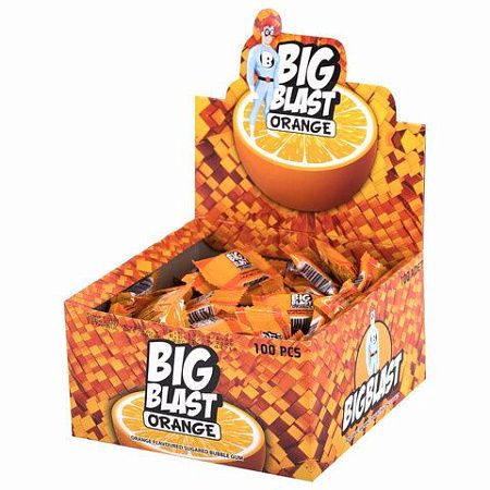 Жевательная резинка BIGBLAST со вкусом Апельсина, 100 шт по 4 г в шоубоксе, ТУРЦИЯ, УТ-00002108