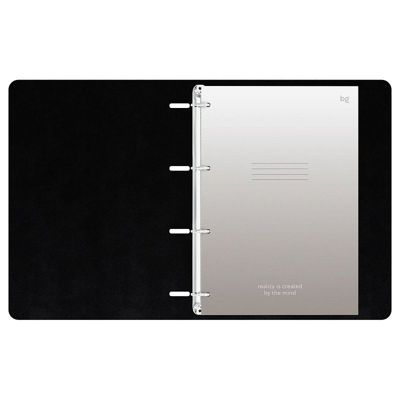 Тетрадь на кольцах А4, 120л., кожзам,  BG "Моно. Бежевый"