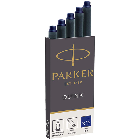 Картриджи чернильные Parker "Cartridge Quink" синие, 5шт., блистер