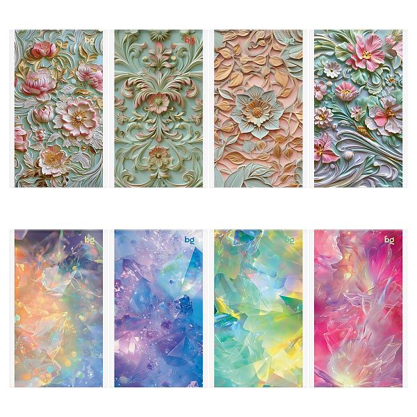 Блокнот А6 32л., на скрепке BG "Flowers and shine", блестки