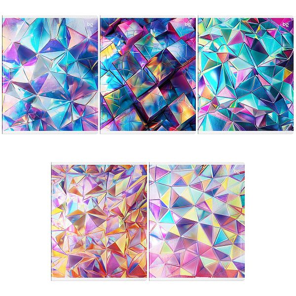 Тетрадь 48л., А5, клетка BG "Голограмма", металлизированная пленка