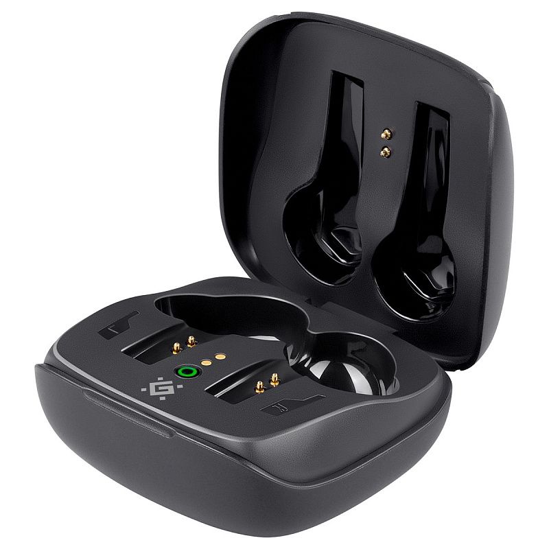 Наушники с микрофоном беспроводные Defender CyberDots 280, Bluetooth, разъем Type-C, черный
