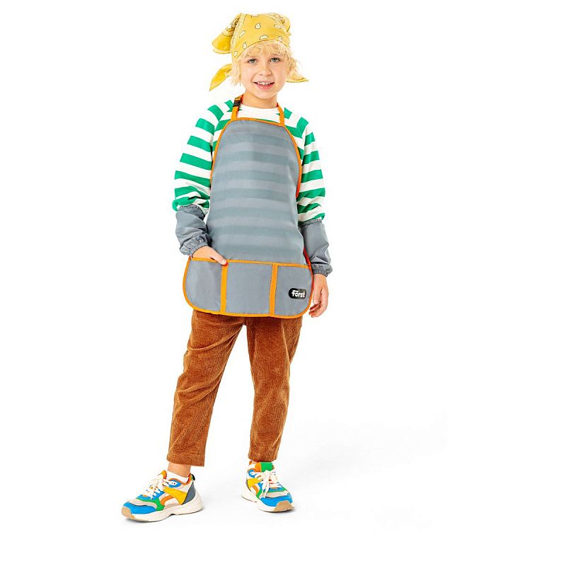 Фартук с нарукавниками Först, 53,5*44,5см, 3 кармана, серый 