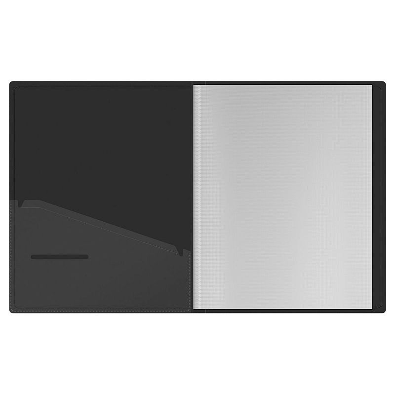 Папка с 20 вкладышами Berlingo "Soft Touch", 17мм, 700мкм, черная, с внутр. карманом 