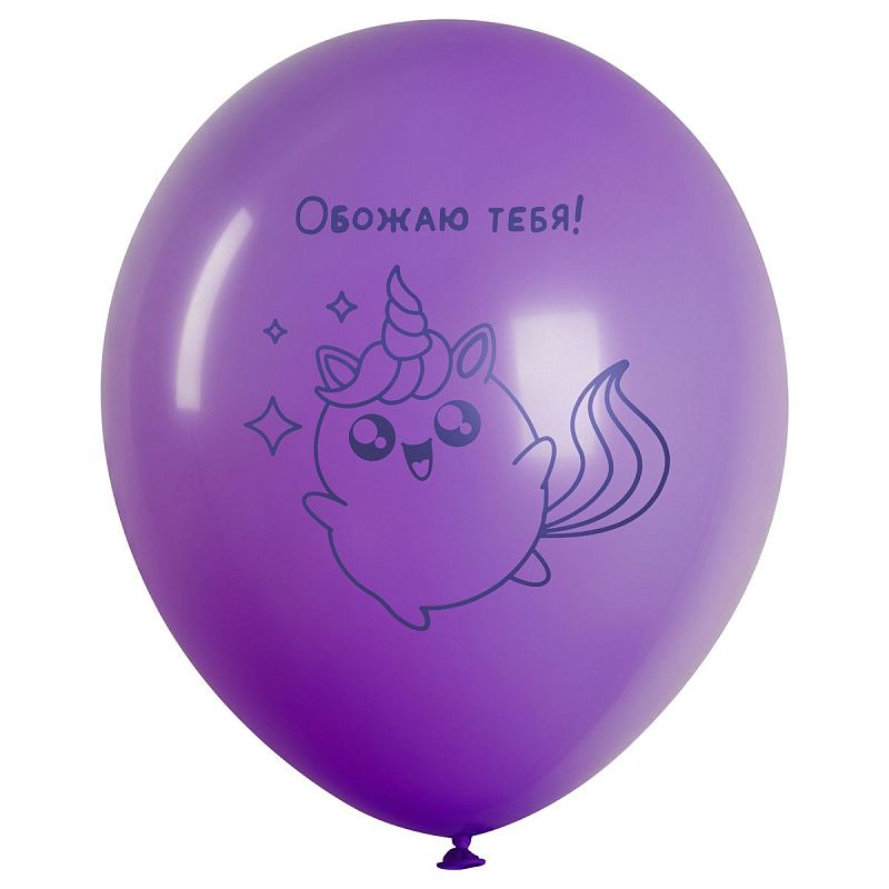 Воздушные шары, 25шт., М12/30см, MESHU "Unicorn love", пастель, ассорти
