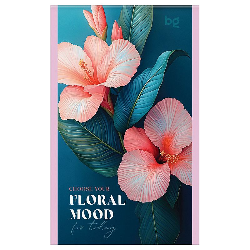 Блокнот А6 32л., на скрепке BG "Floral mood", блестки