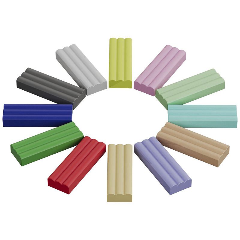 Пластилин восковой мягкий Гамма "Пчелка", 12 пастельных цветов, 180г, со стеком, картон. упаковка