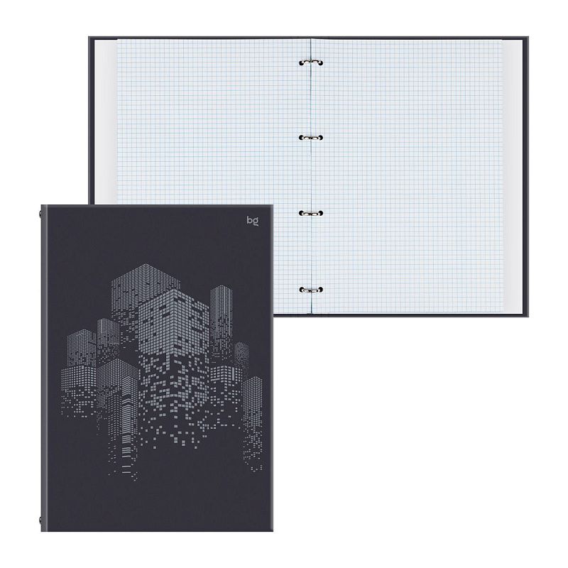 Тетрадь на кольцах А4, 100л., BG "Небоскребы. Минимализм", глянцевая ламинация