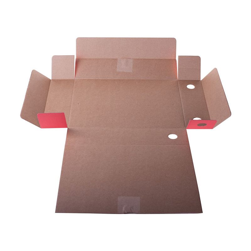 Папка архивная с завязками OfficeSpace, микрогофрокартон, 75мм, красный, до 700л. 