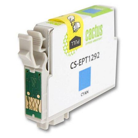 Картридж струйный CACTUS (CS-EPT1292) для EPSON Stylus B42WD/BX305W/BX625WD, голубой 