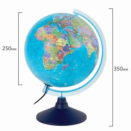Глобус политический / звездного неба GLOBEN, 25 см, с подсветкой, Ке012500278 