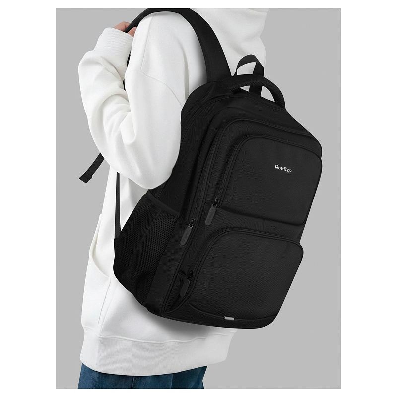 Рюкзак Berlingo City "Ergonomic" 43*30*17см, 2 отделения, 4 кармана, отделение для ноутбука, эргономическая спинка 