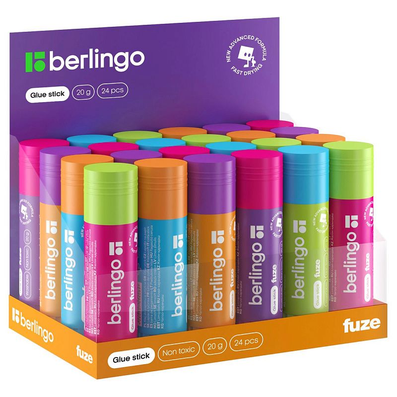 Клей-карандаш Berlingo "Fuze", 20г, ПВП