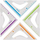 Треугольник 45°, 10см Berlingo "Color", пластиковый, ассорти, европодвес