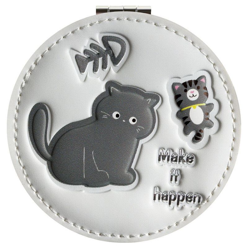 Зеркальце карманное складное MESHU "Black cat"