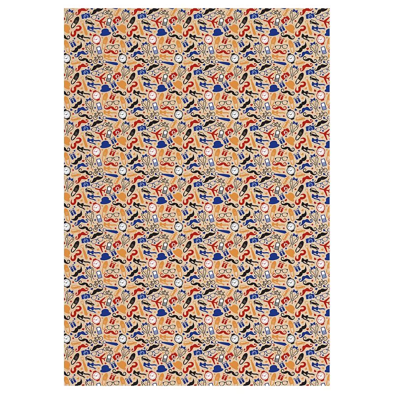 Упаковочная бумага крафт 70*100см, MESHU "Super Man", 70 г/м2, ассорти, 4 дизайна