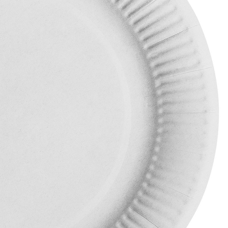 Тарелки одноразовые бумажные OfficeClean, набор 100шт., белые мелованные, 230мм