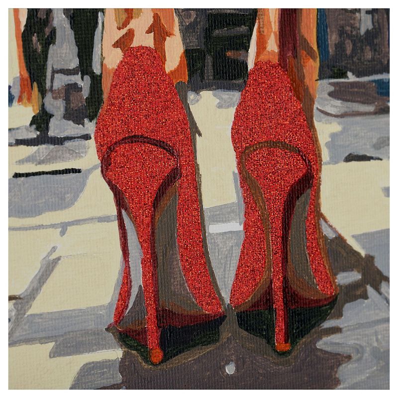 Картина по номерам на холсте с глиттером ТРИ СОВЫ "Ритм города", 30*40, с акриловыми красками и кистями